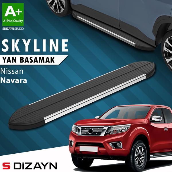 S-Dizayn Nissan Navara 3 Skyline Krom Yan Basamak 203 Cm 2015 Üzeri A+ Kalite - Image 1