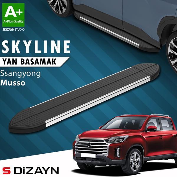 S-Dizayn Ssangyong Musso Skyline Krom Yan Basamak 203 Cm 2018 Üzeri A+ Kalite - Image 1