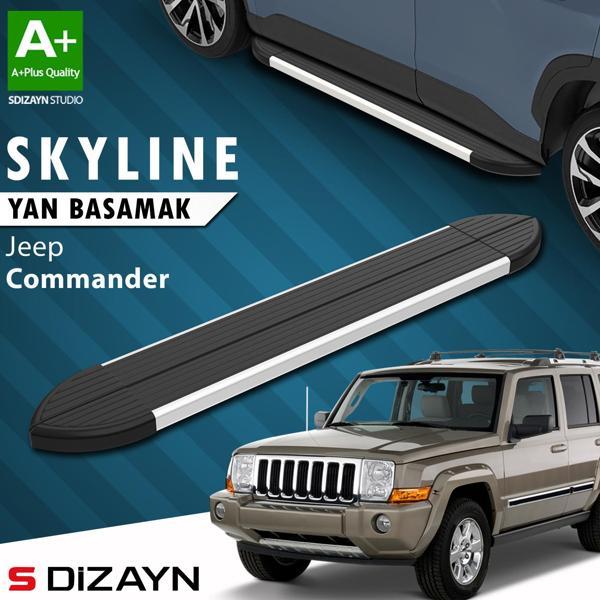S-Dizayn Jeep Commander Skyline Aluminyum Yan Basamak 173 Cm 2006-2010 A+ Kalite - Image 1