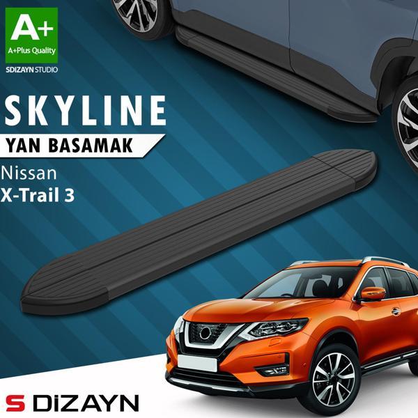 S-Dizayn Nissan X-Trail T32 Skyline Siyah Yan Basamak 183 Cm 2014-2022 A+ Kalite - Image 1