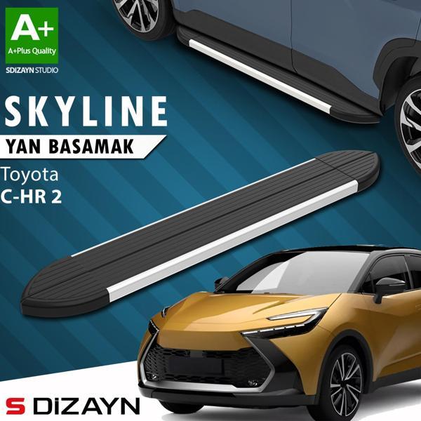 S-Dizayn Toyota C-HR 2 Skyline Aluminyum Yan Basamak 173 Cm 2023 Üzeri A+ Kalite - Image 1