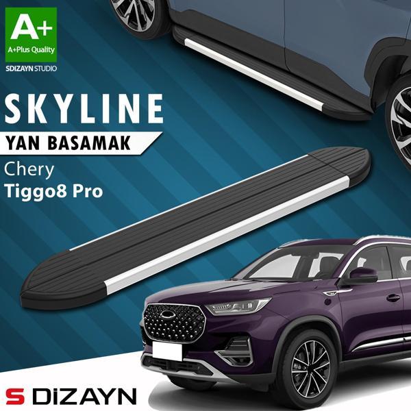 S-Dizayn Chery Tiggo8 Pro Skyline Aluminyum Yan Basamak 183 Cm 2022 Üzeri A+ Kalite - Image 1