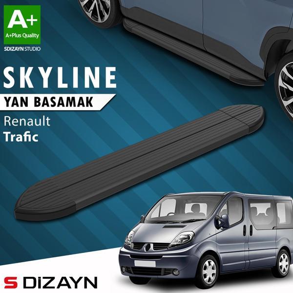 S-Dizayn Renault Trafic 2 Kısa Şase Skyline Siyah Yan Basamak 223 Cm 2001-2014 A+ Kalite - Image 1