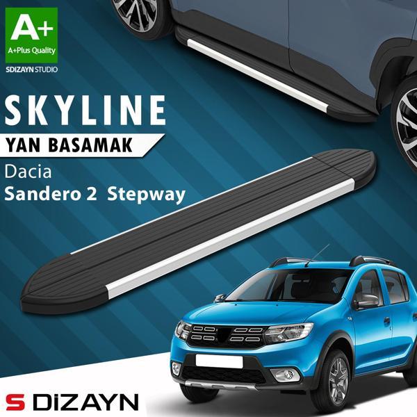 S-Dizayn Dacia Sandero 2 Stepway Skyline Aluminyum Yan Basamak 173 Cm 2013-2020 A+ Kalite - Image 1
