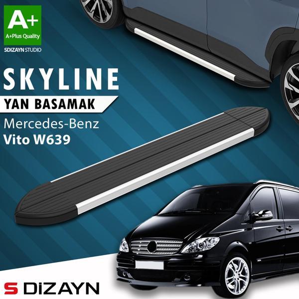 S-Dizayn Mercedes Vito W639 Kısa Şase Skyline Aluminyum Yan Basamak 233 Cm 2004-2014 A+ Kalite - Image 1
