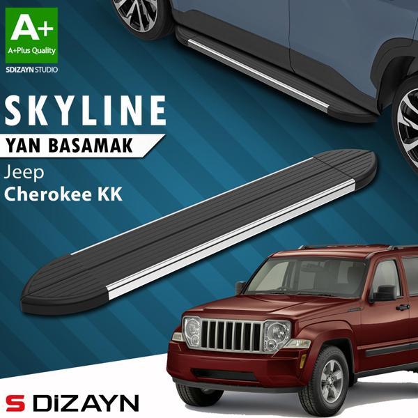 S-Dizayn Jeep Cherokee KK Skyline Krom Yan Basamak 153 Cm 2008-2012 A+ Kalite - Image 1