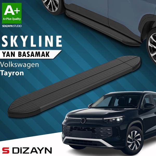 S-Dizayn VW Tayron 2 Skyline Siyah Yan Basamak 193 Cm 2024 Üzeri A+ Kalite - Image 1