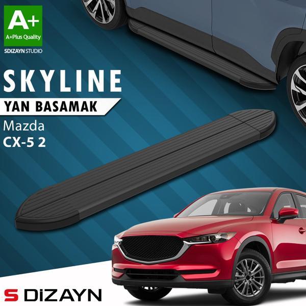 S-Dizayn Mazda CX-5 2 Skyline Siyah Yan Basamak 183 Cm 2017 Üzeri A+ Kalite - Image 1