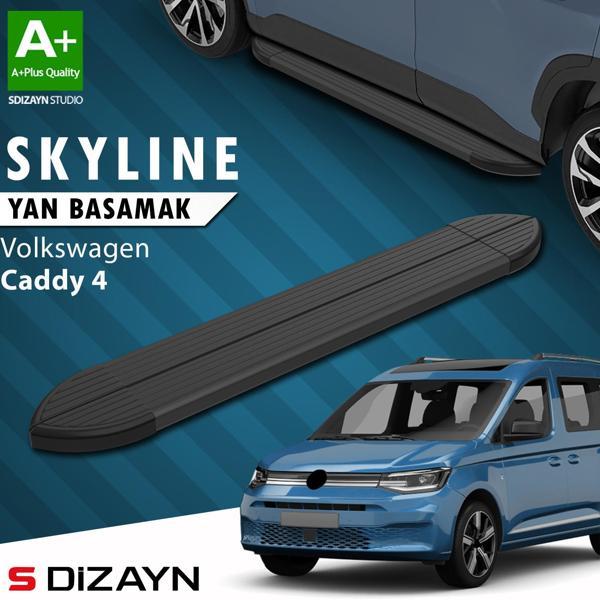 S-Dizayn VW Caddy 4 Skyline Siyah Yan Basamak 193 Cm 2020 Üzeri A+ Kalite - Image 1