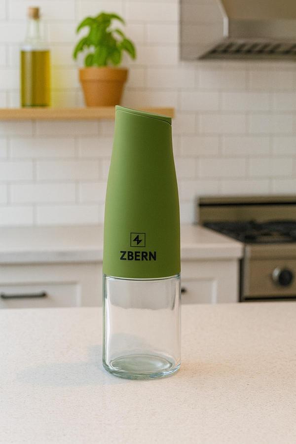 Royal Gross 500 ml Yeşil Cam Yağdanlık – Sızdırmaz Kapaklı Şık Yağ ve Sirke Şişesi - Image 1