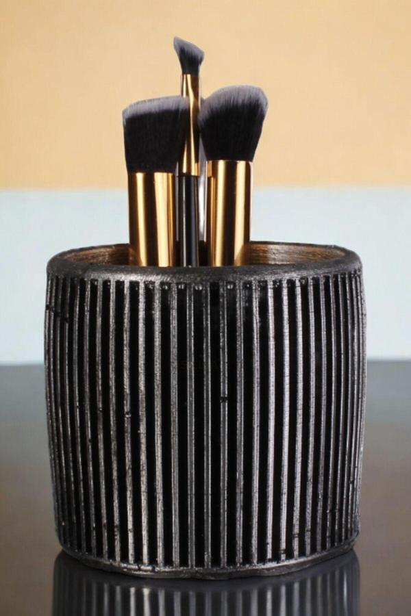 Makyaj Duzenleyici Makyaj Organizeri Makyaj Fırçalığı Makyaj Fırçası Altın Renk Model 1 - Image 1