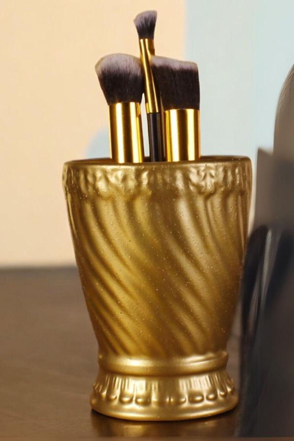 Makyaj Duzenleyici Makyaj Organizeri Makyaj Fırçalığı Makyaj Fırçası Altın Eskitme Renk Model 14 - Image 1