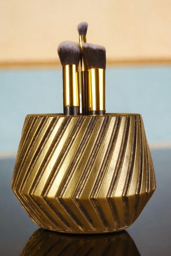 Makyaj Duzenleyici Makyaj Organizeri Makyaj Fırçalığı Makyaj Fırçası Gümüş Eskitme Renk Model 21 - Image 1