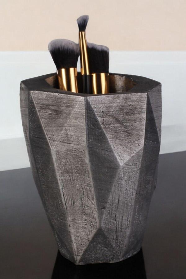 Makyaj Duzenleyici Makyaj Organizeri Makyaj Fırçalığı Makyaj Fırçası Gümüş Eskitme Renk Model 19 - Image 1