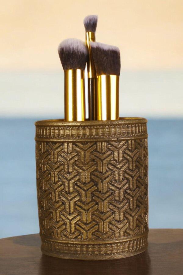 Makyaj Duzenleyici Makyaj Organizeri Makyaj Fırçalığı Makyaj Fırçası Altın Eskitme Renk Model 4 - Image 1