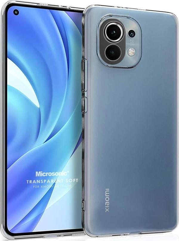Microsonic Xiaomi Mi 11 Lite Kılıf Transparent Soft Beyaz - Image 1