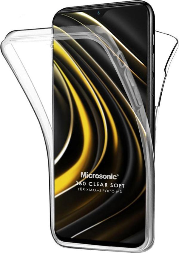 Microsonic Xiaomi Poco M3 Kılıf 6 Tarafı Tam Full Koruma 360 Clear Soft Şeffaf - Image 1