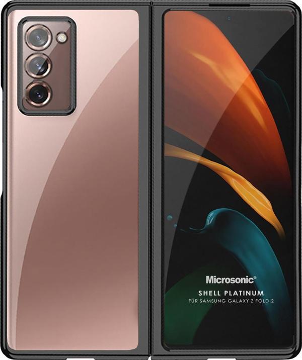 Microsonic Samsung Galaxy Z Fold 2 Kılıf Shell Platinum Siyah - Image 1