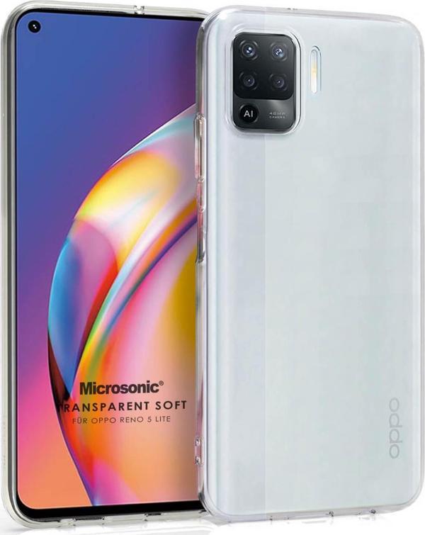 Microsonic Oppo Reno 5 Lite Kılıf Transparent Soft Beyaz - Image 1