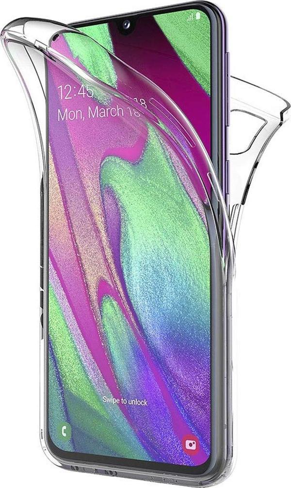 Microsonic Samsung Galaxy A40 Kılıf 6 tarafı tam full koruma 360 Clear Soft Şeffaf - Image 1