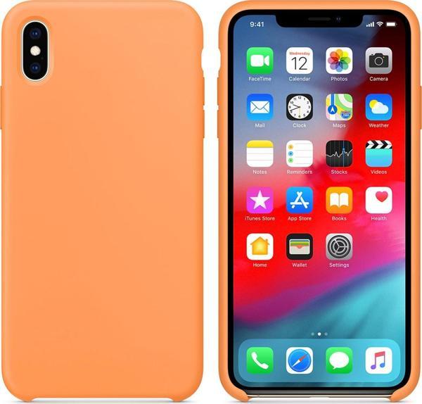 Microsonic Apple iPhone XS Max Kılıf Liquid Lansman Silikon Papaya - Image 1