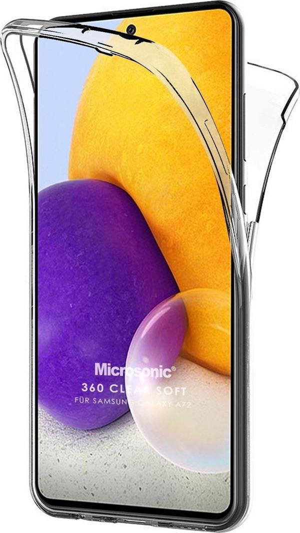 Microsonic Samsung Galaxy A72 Kılıf 6 Tarafı Tam Full Koruma 360 Clear Soft Şeffaf - Image 1