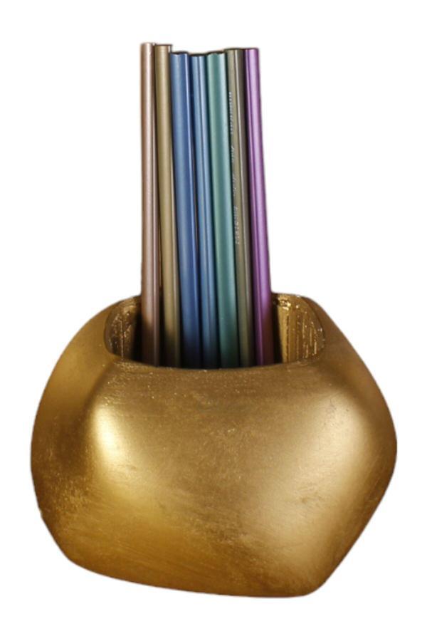 Kalemlik Masa Kalemliği Organizer Kalemlik Altın Renk Model 22 - Image 1