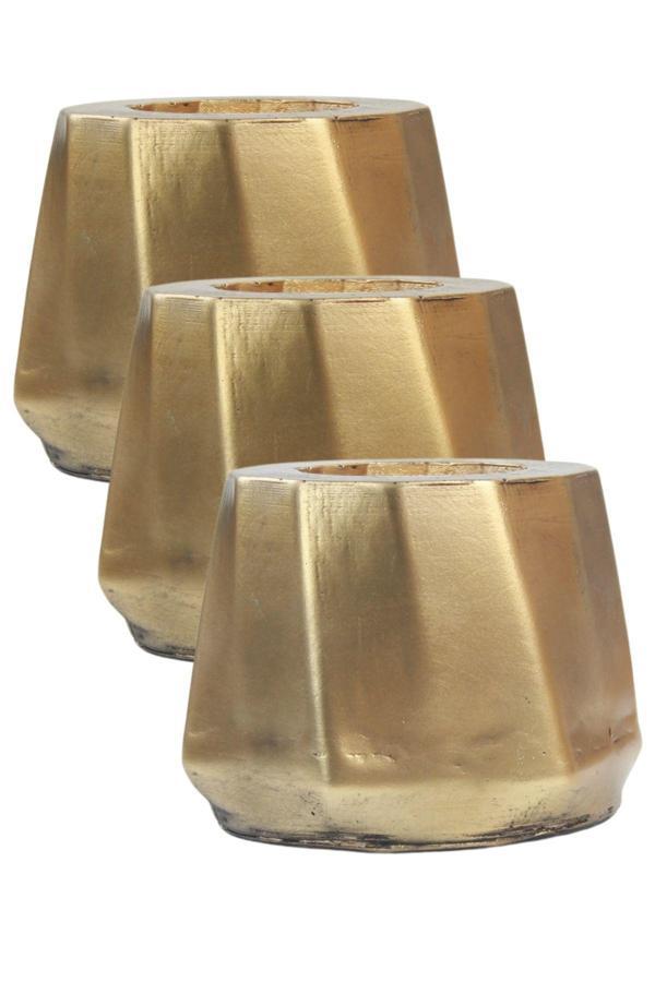 El Yapımı Saksı Gümüş Eskitme Premium Kalite Dekoratif Saksı Kalın Çapraz Çizgili - Image 1