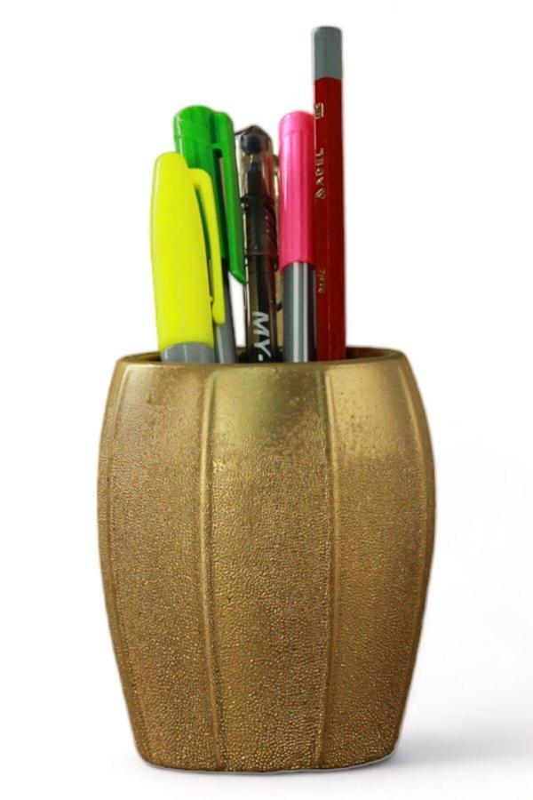 Kalemlik Altın Renk Masa Kalemliği Organizer Kalemlik Model 13 - Image 1