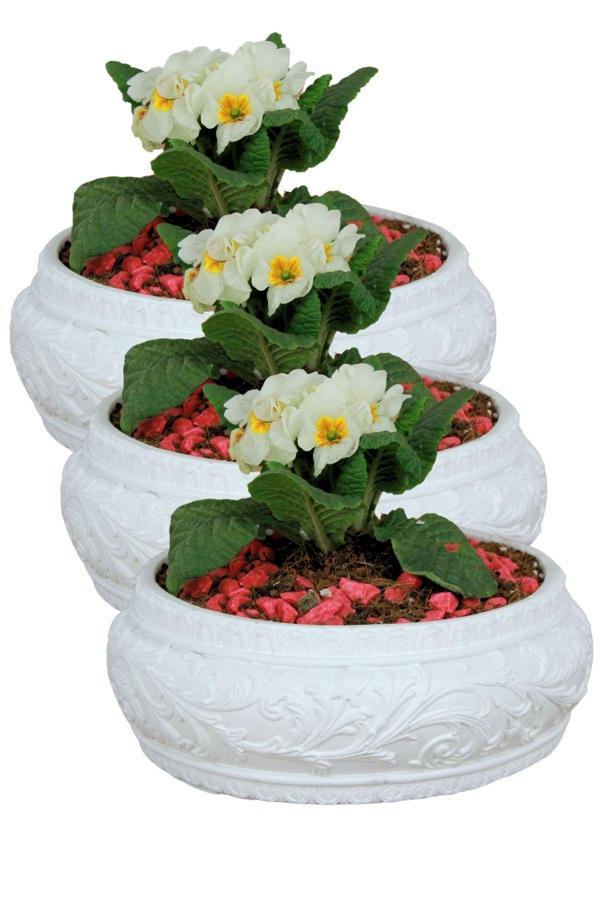 El Yapımı Saksı Seti Altın Premium Kalite 3 Adet Dekoratif Saksı Model 5 - Image 1