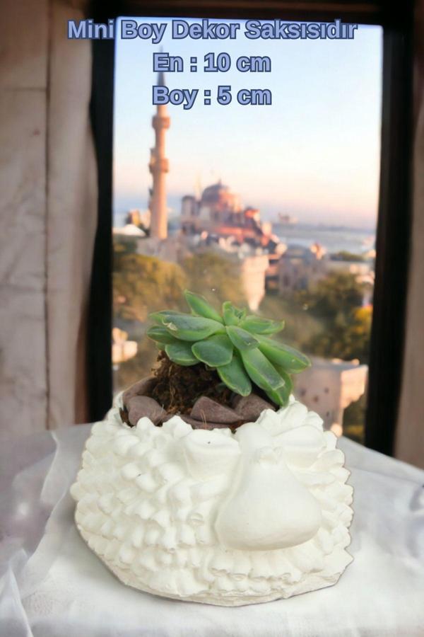 El Yapımı Saksı Siyah Dekoratif Saksı Küçük Boy Model 6 - Image 1