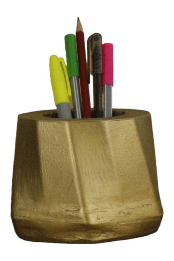 Kalemlik Altın Renk Masa Kalemliği Organizer Kalemlik Model 17 - Image 1