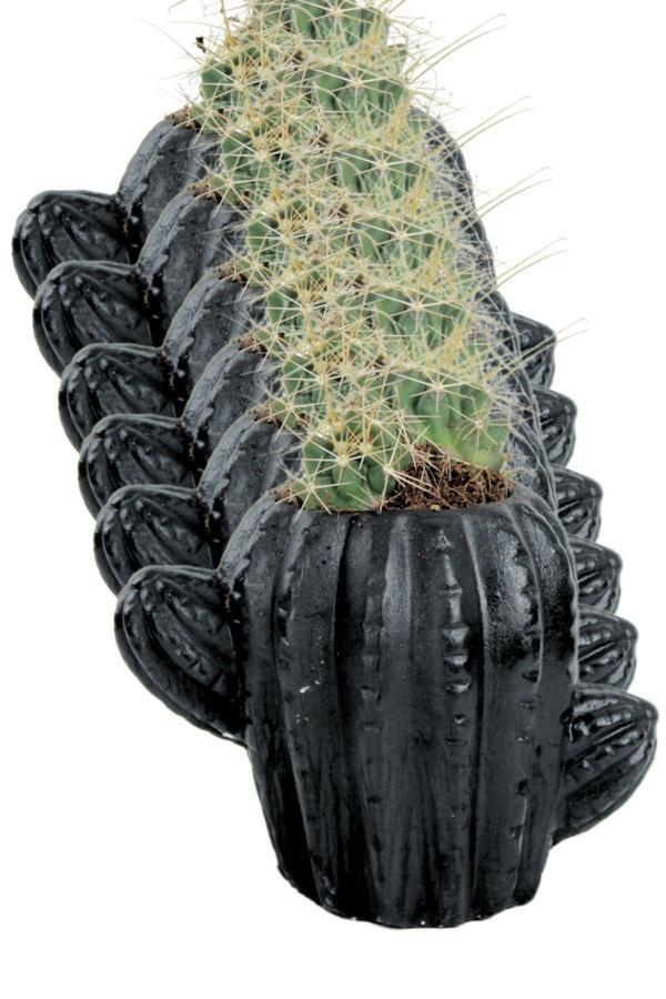 El Yapımı Saksı Seti Gümüş Dekoratif 6 Adet Saksı Küçük Boy Model 11 - Image 1