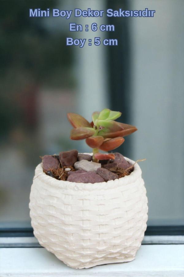 El Yapımı Saksı Altın Dekoratif Saksı Küçük Boy Model 29 - Image 1