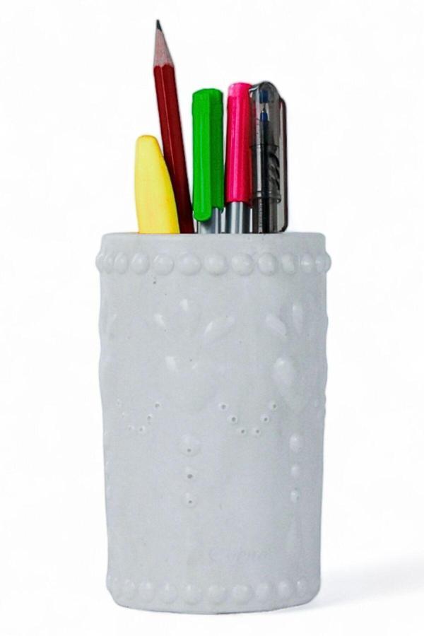 Kalemlik Beyaz Renk Masa Kalemliği Organizer Kalemlik Model 10 - Image 1