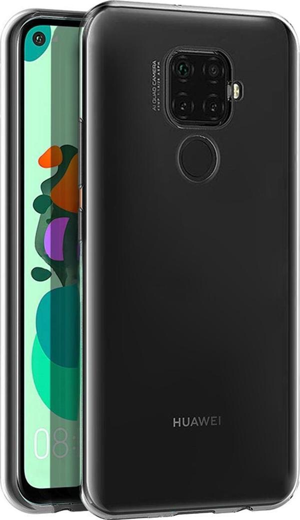 Microsonic Huawei Mate 30 Lite Kılıf Transparent Soft Beyaz - Image 1