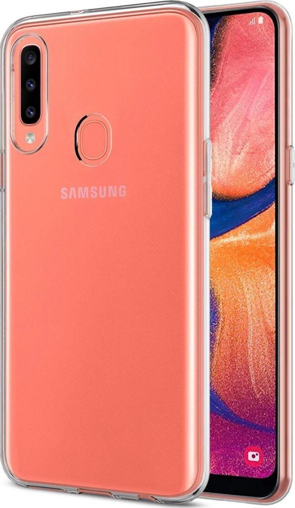 Microsonic Samsung Galaxy A20s Kılıf Transparent Soft Beyaz - Image 1