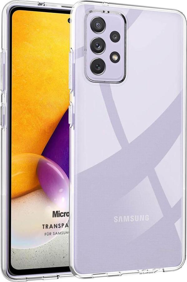 Microsonic Samsung Galaxy A72 Kılıf Transparent Soft Beyaz - Image 1