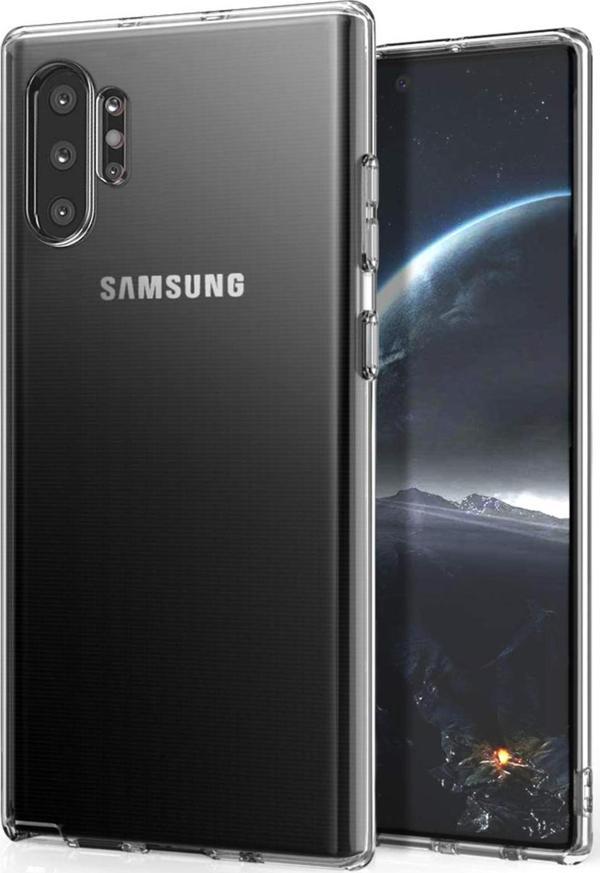 Microsonic Samsung Galaxy Note 10 Plus Kılıf Transparent Soft Beyaz - Image 1