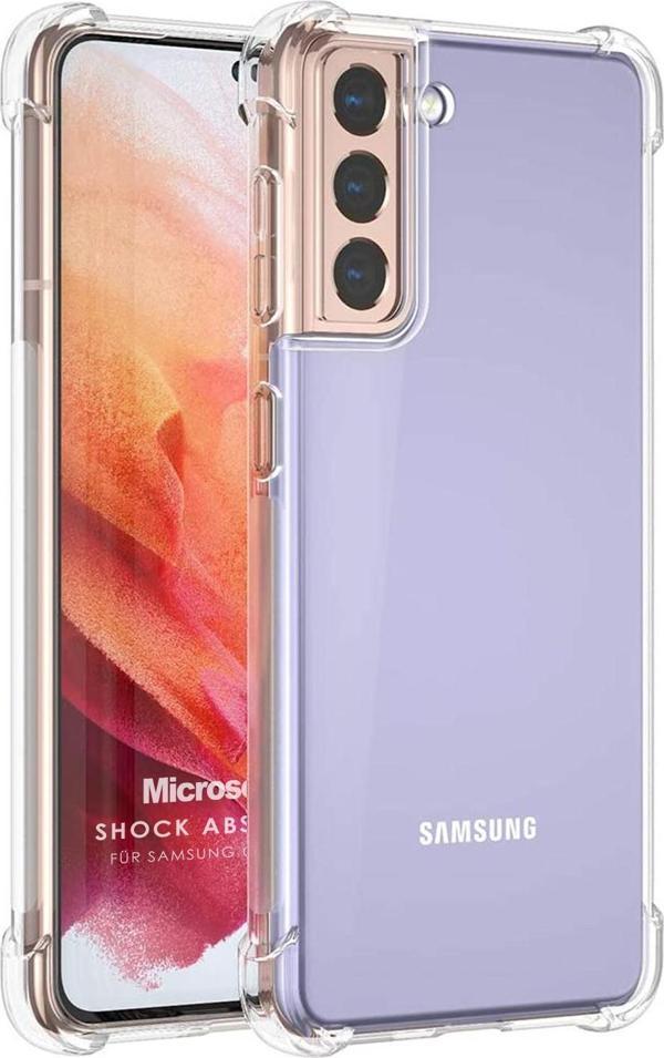 Microsonic Samsung Galaxy S21 Plus Kılıf Shock Absorbing Şeffaf - Image 1
