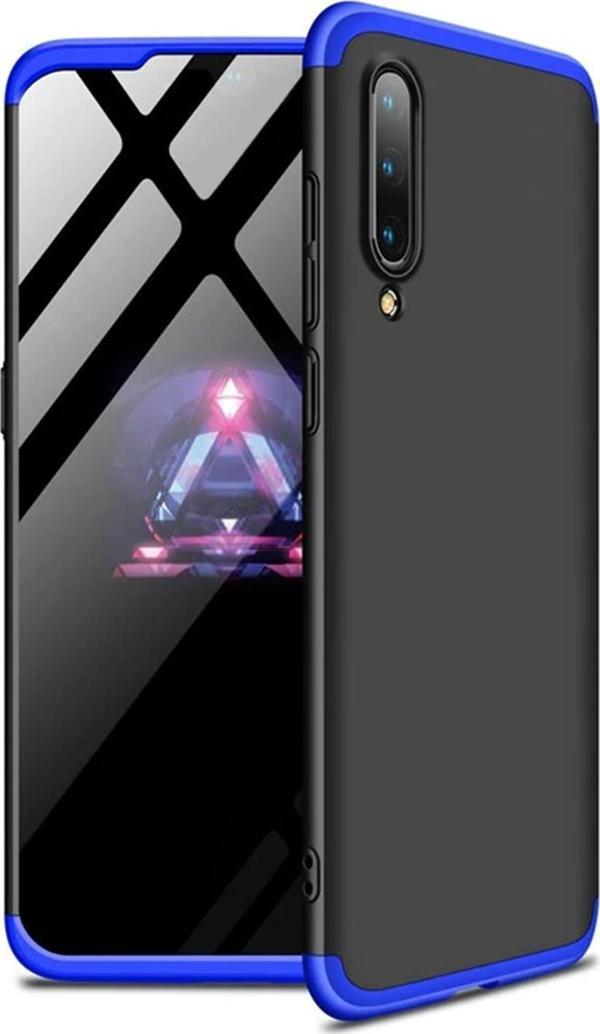 Microsonic Xiaomi Mi 9 SE Kılıf Double Dip 360 Protective Siyah Mavi - Image 1