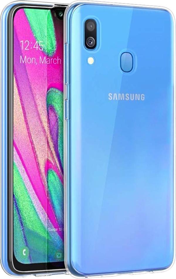 Microsonic Samsung Galaxy A40 Kılıf Transparent Soft Beyaz - Image 1