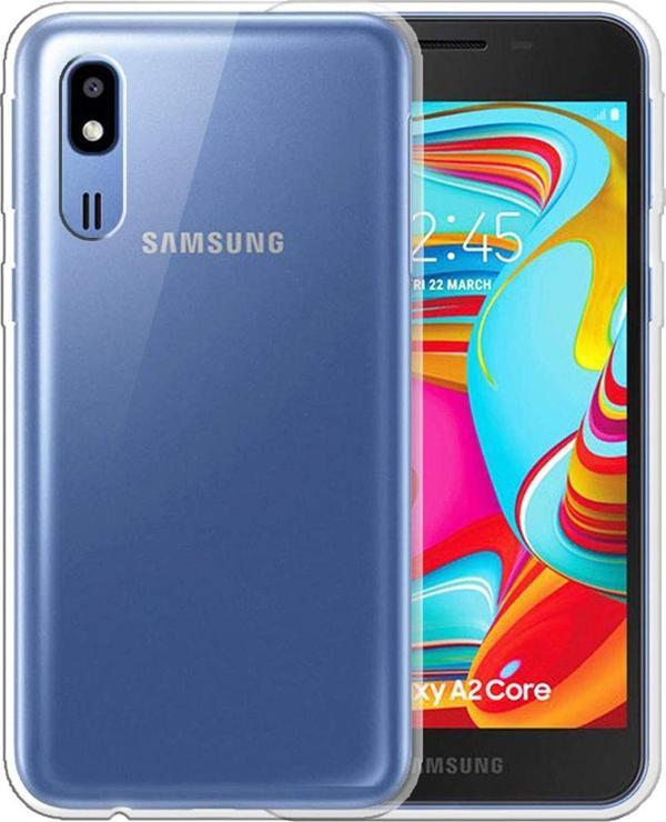 Microsonic Samsung Galaxy A2 Core Kılıf Transparent Soft Beyaz - Image 1