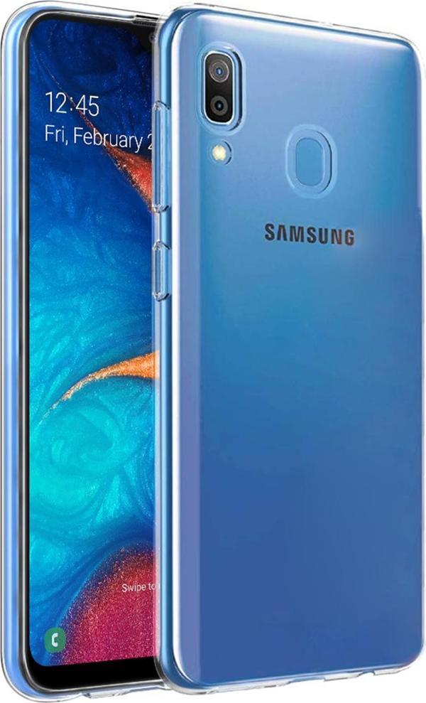Microsonic Samsung Galaxy A20 Kılıf Transparent Soft Beyaz - Image 1