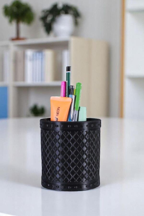 Kalemlik Masa Kalemliği Organizer Kalemlik Siyah Renk Model 90 - Image 1
