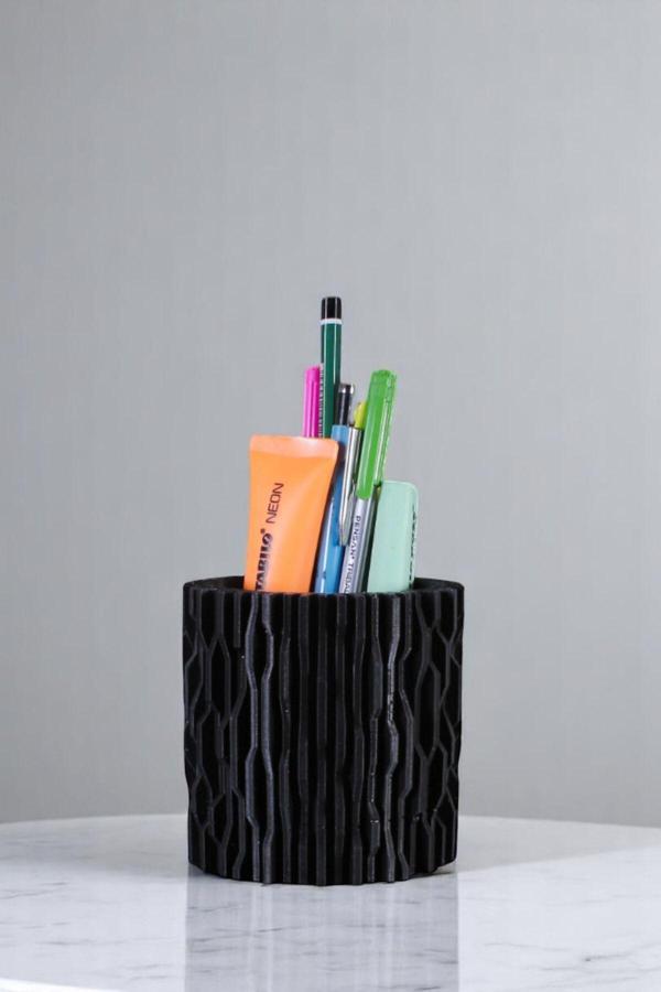 Kalemlik Masa Kalemliği Organizer Kalemlik Siyah Renk Model 78 - Image 1