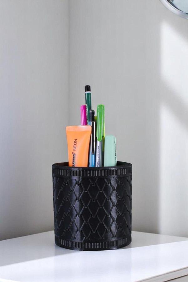 Kalemlik Masa Kalemliği Organizer Kalemlik Siyah Renk Model 87 - Image 1