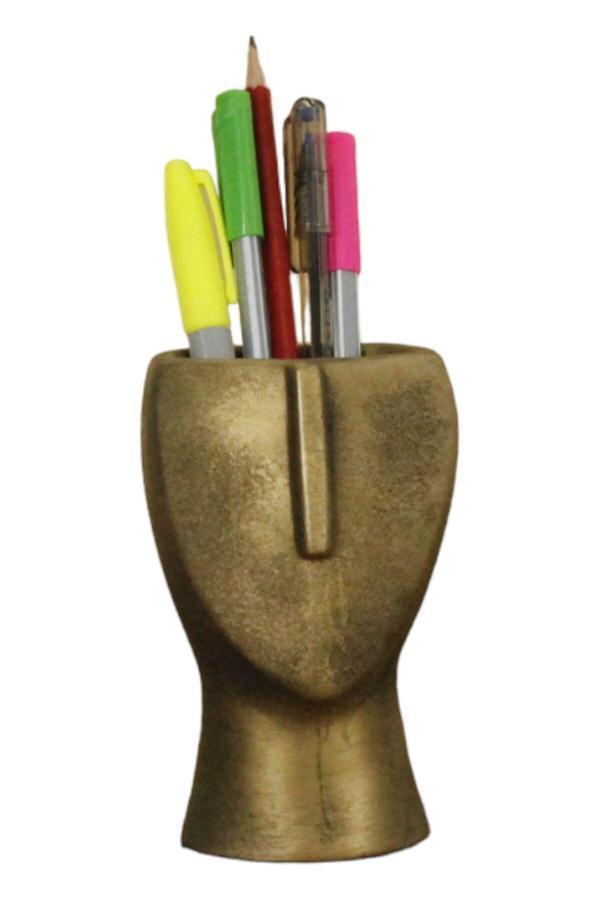 Kalemlik Altın Eskitme Renk Masa Kalemliği Organizer Kalemlik Model 23 - Image 1