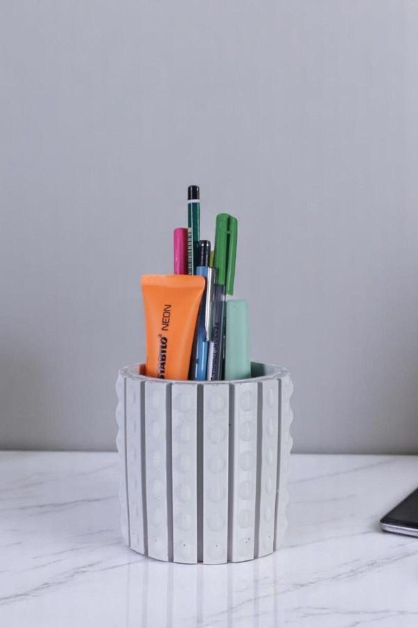 Kalemlik Masa Kalemliği Organizer Kalemlik Beyaz Renk Model 91 - Image 1