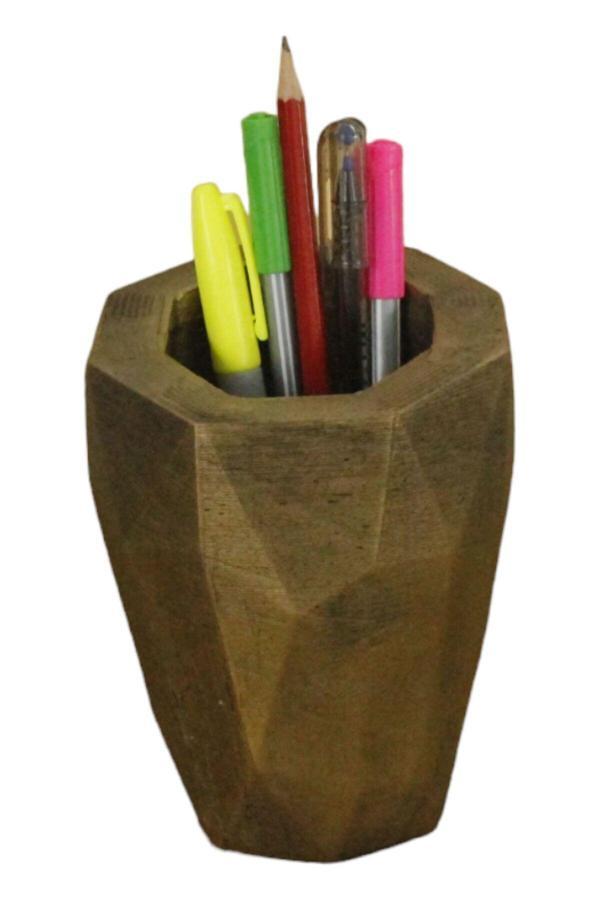 Kalemlik Altın Eskitme Renk Masa Kalemliği Organizer Kalemlik Model 19 - Image 1